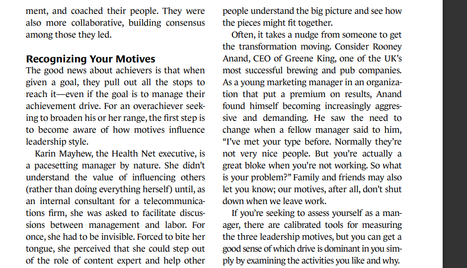 Section 2: - What are the major themes/perspectives around leadership and power