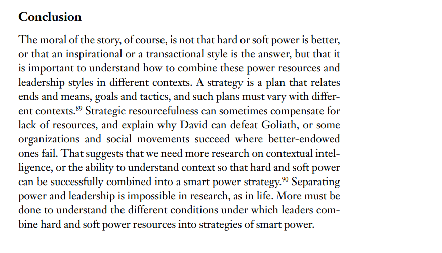 you advance conversations and strategies connected to the use of power by