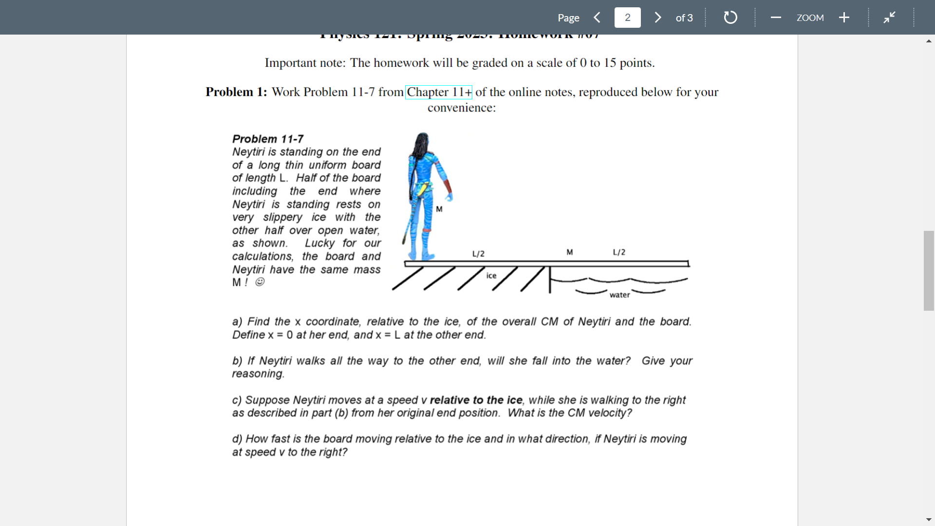  Important note: The homework will be graded on a scale OH]