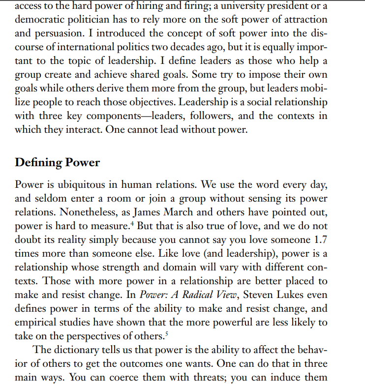 is a major source of strength in business, both for individual man-