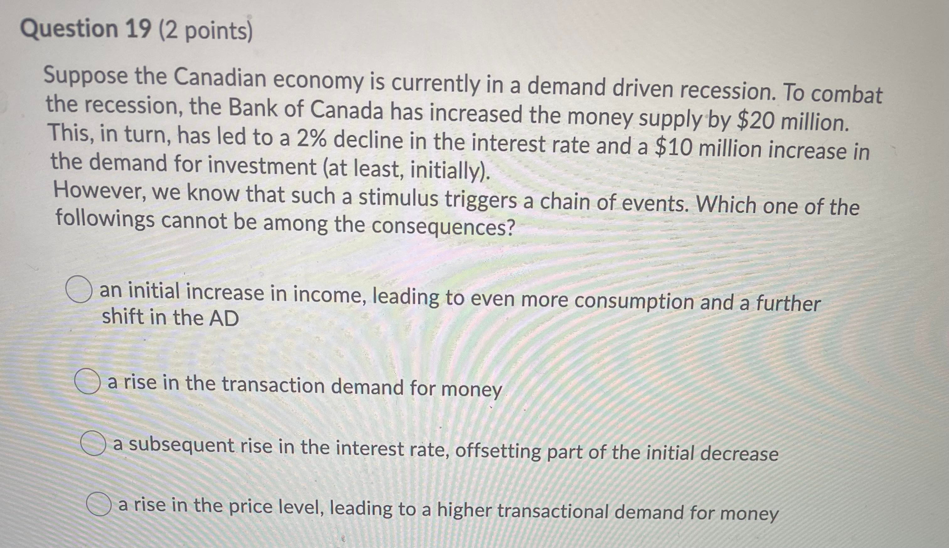 75,000 Stock shares 130,000 Loans 25,000 Property 100,000 If a cheque for