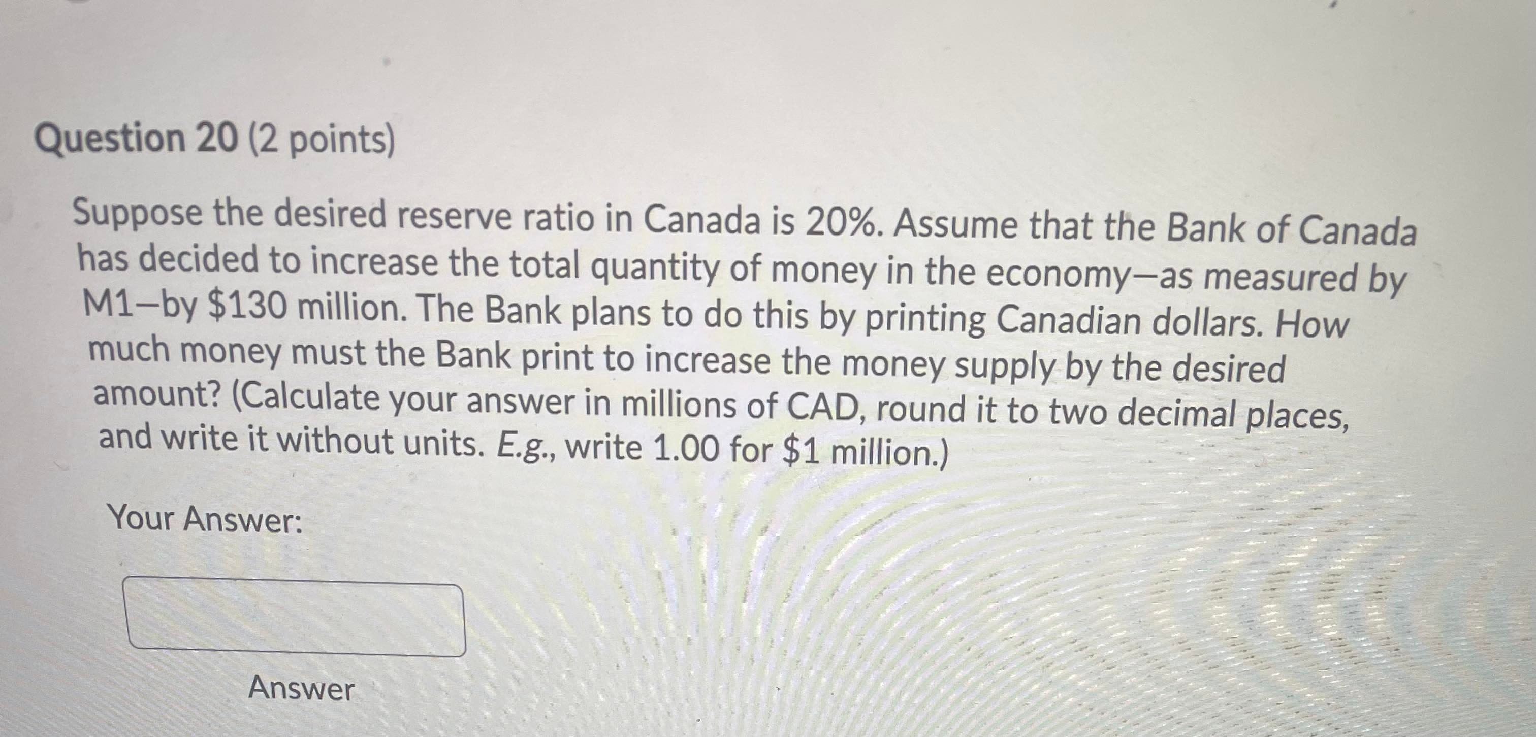 $14,000 is drawn and cleared against this bank, its reserves and demand