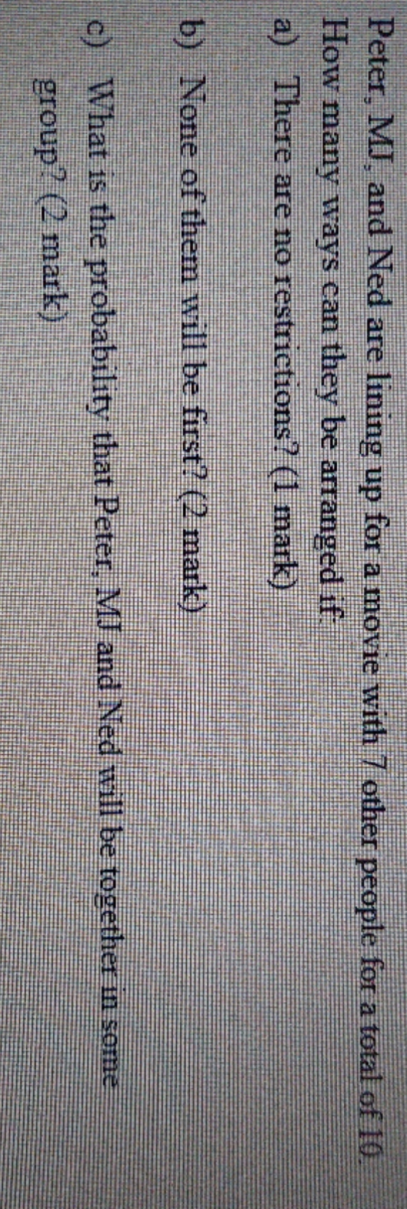 urgently required please Peter. MJ. and Ned are lining up for a