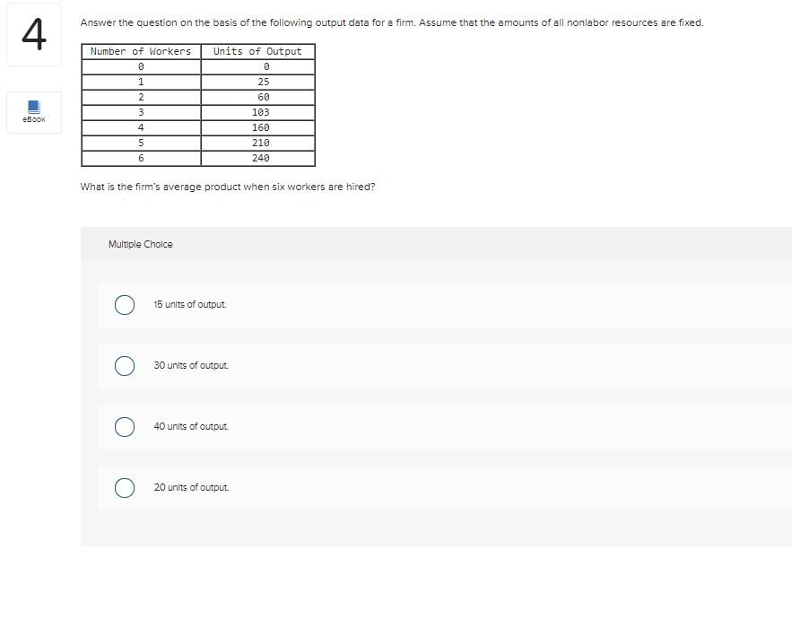 labor are hired, the marginal product (MP) of the last worker is