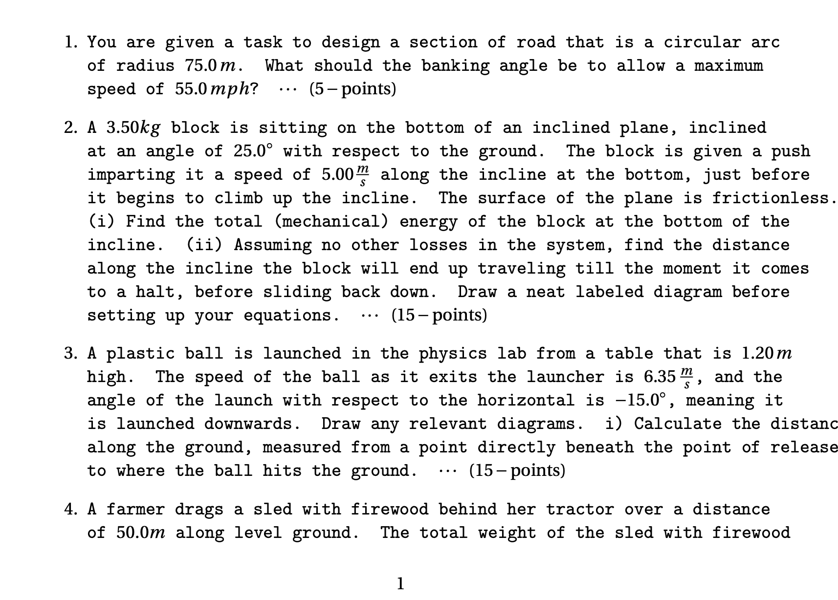  1. You are given a task to design a section of