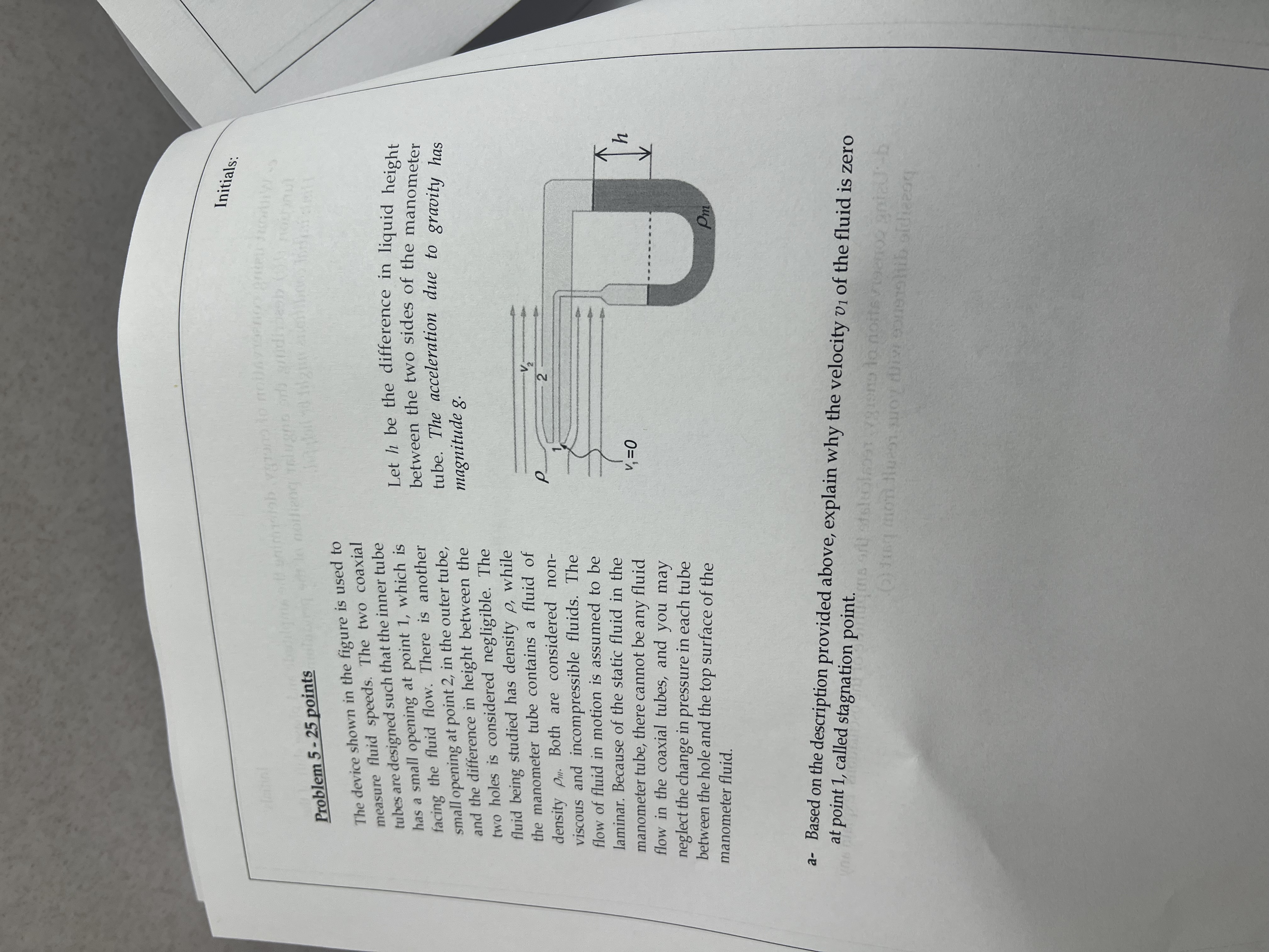  Initials: Problem 5 - 25 points The device shown in the