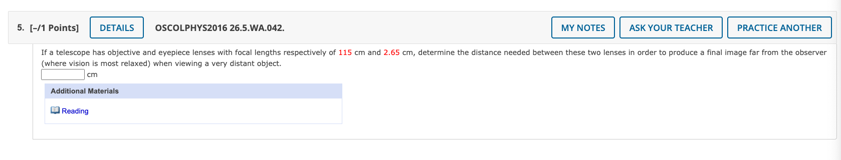 used to View a 0.100 cm specimen mounted on a microscope slide.