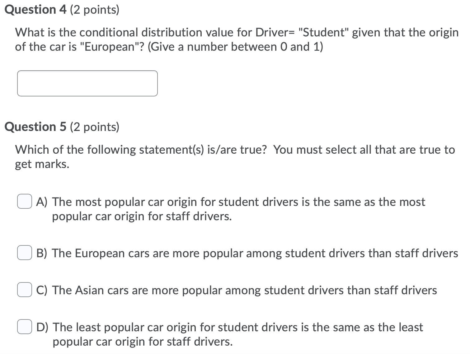 following set-up. Question 3 provides the random input values for digits indicated