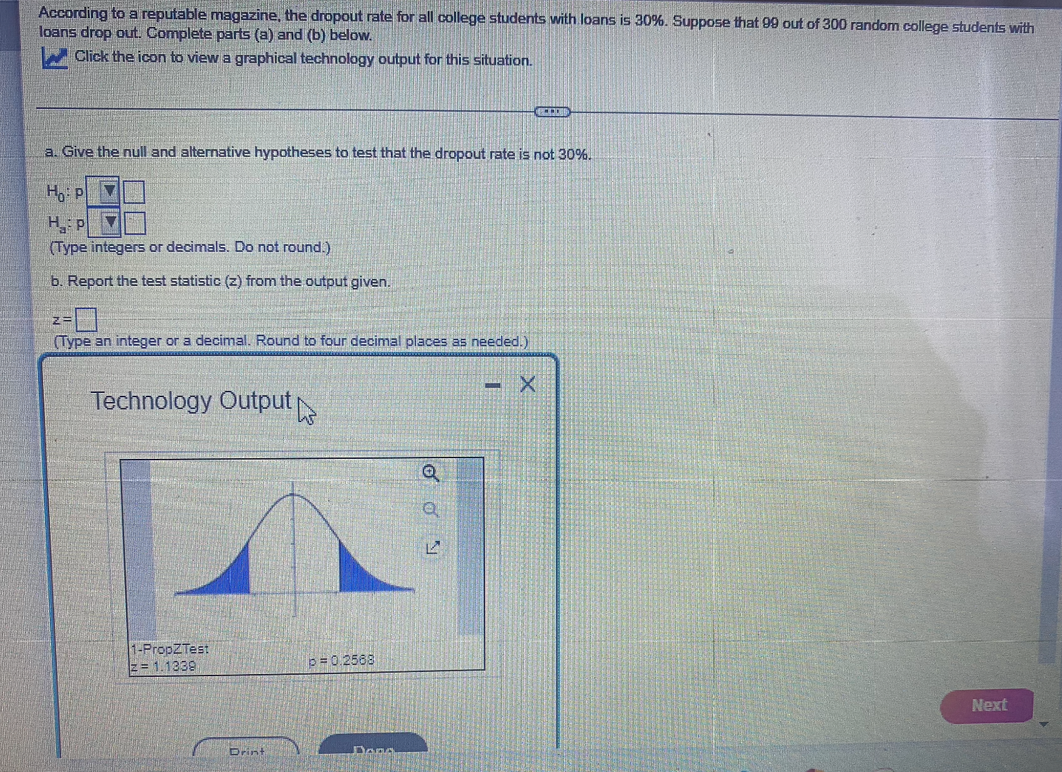 guessing, and the proportion of right answers is 0.50. A student taking