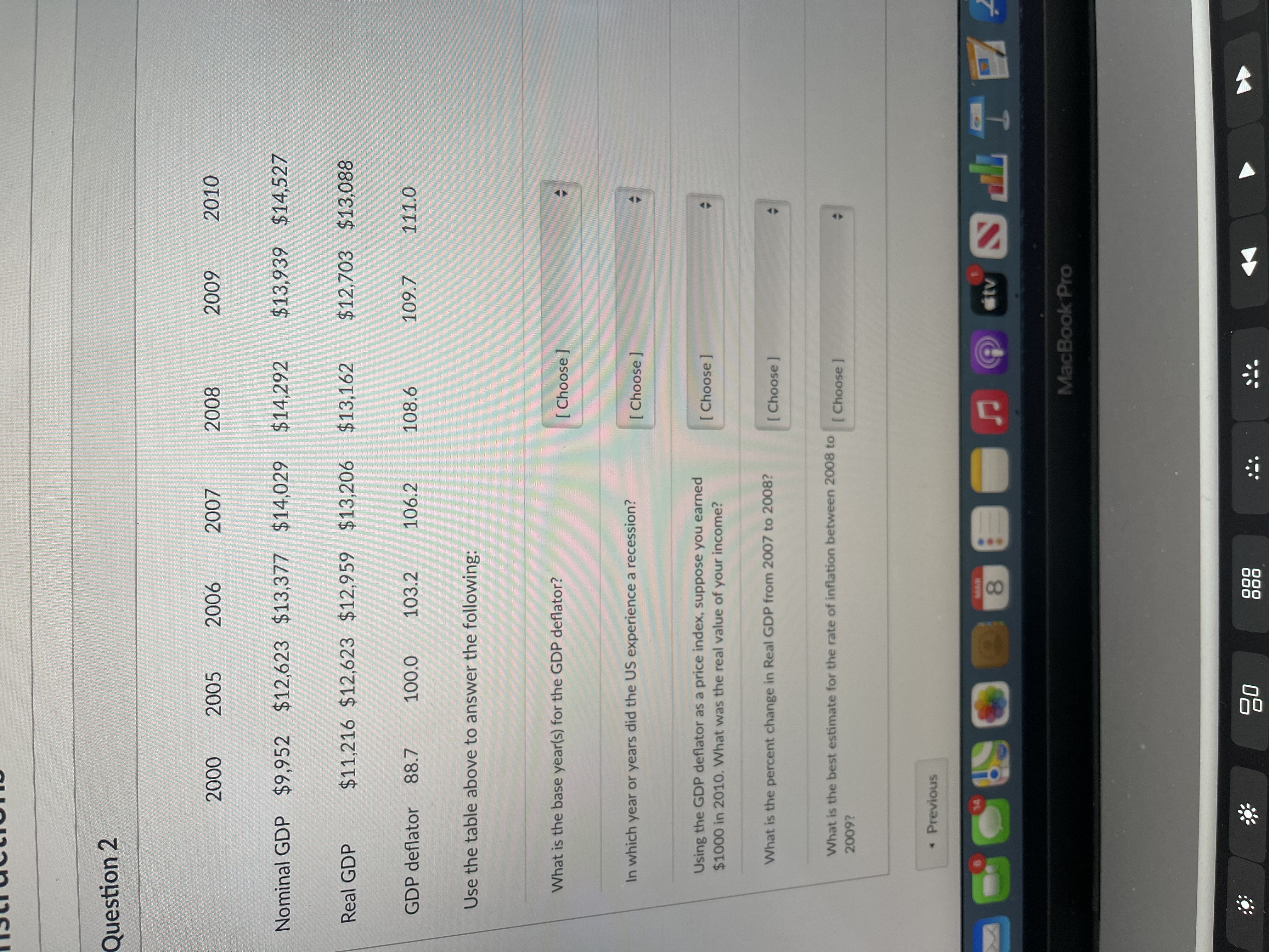  Please answer these questions Question 2 2000 2005 2006 2007 2008