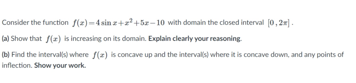 Please provide clear explanation for the question. Consider the function f(.1:) =