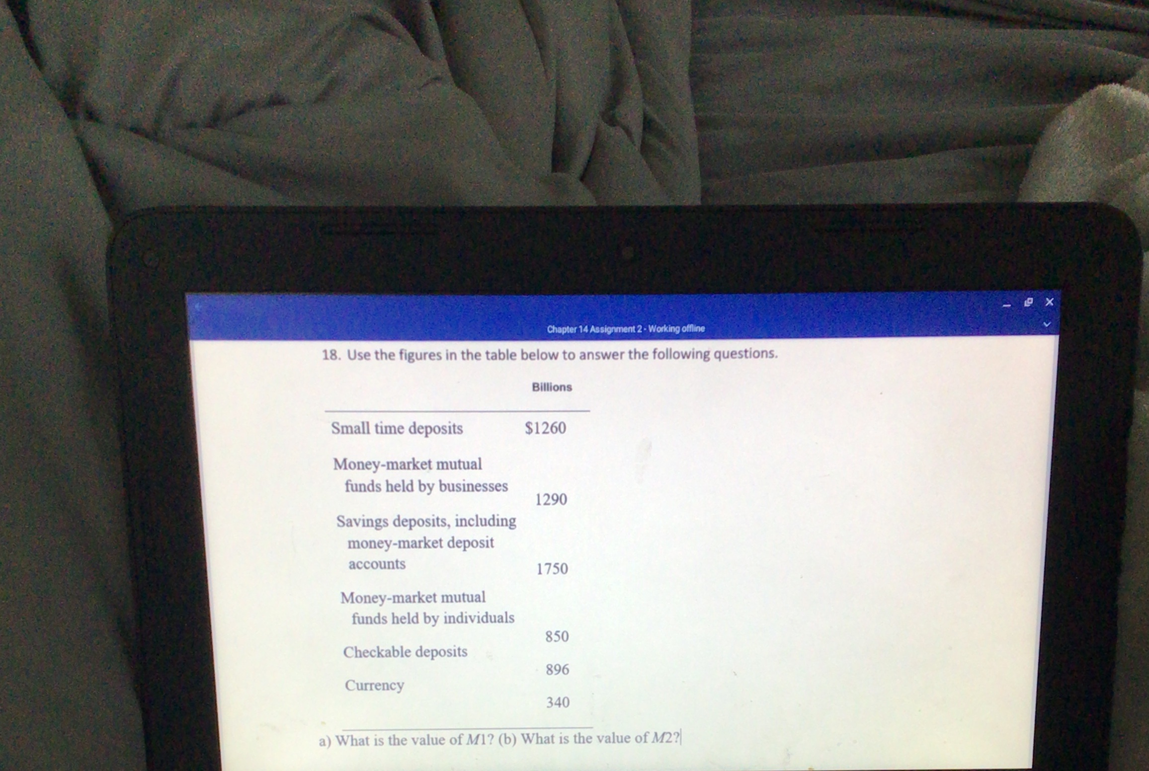 Use the figures in the table below to answer the following questions.