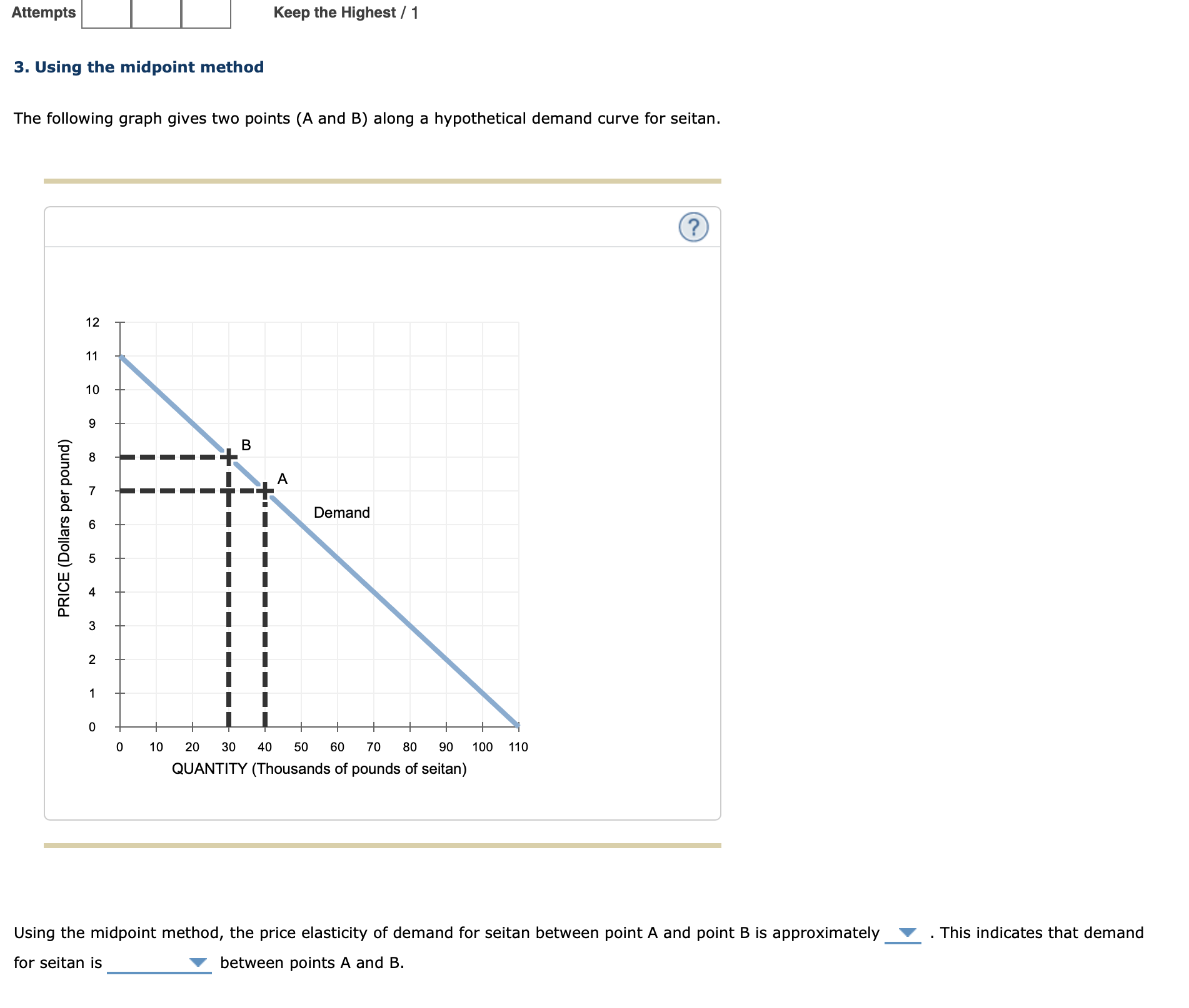 Attempts Keep the Highest / 1 3. Using the midpoint method