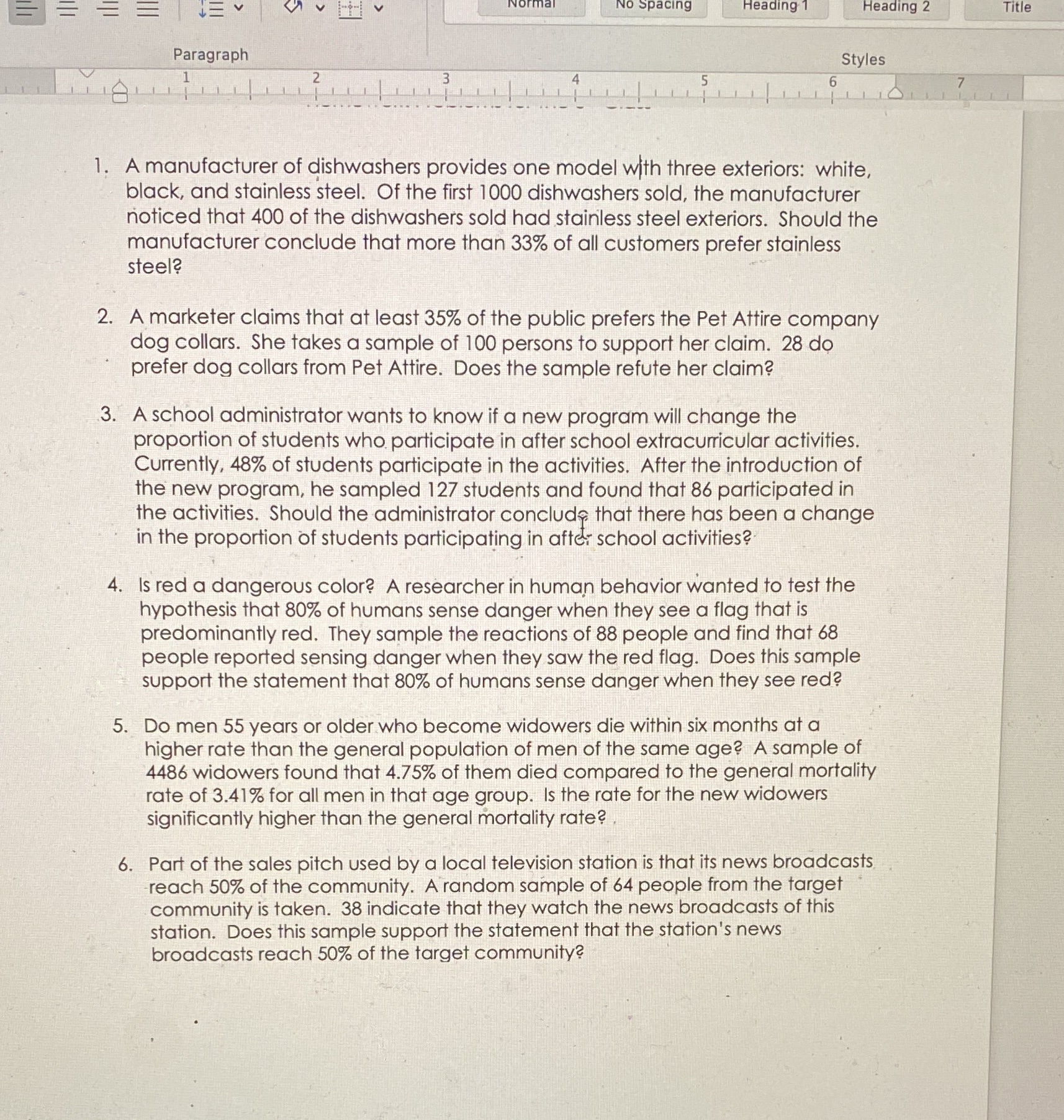 = Heading 1 Heading 2 Title Paragraph Styles 1. A manufacturer