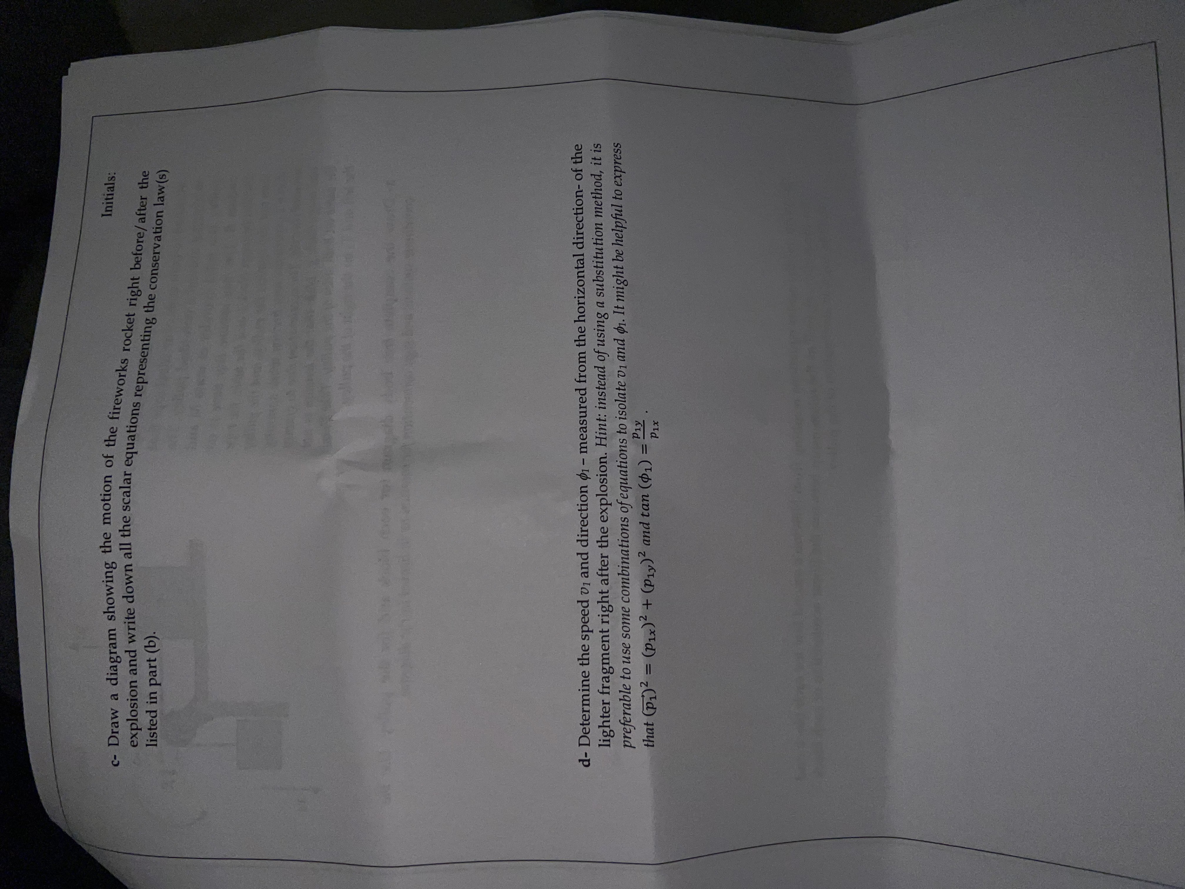 M is launched with initial speed do at an angle 0 from