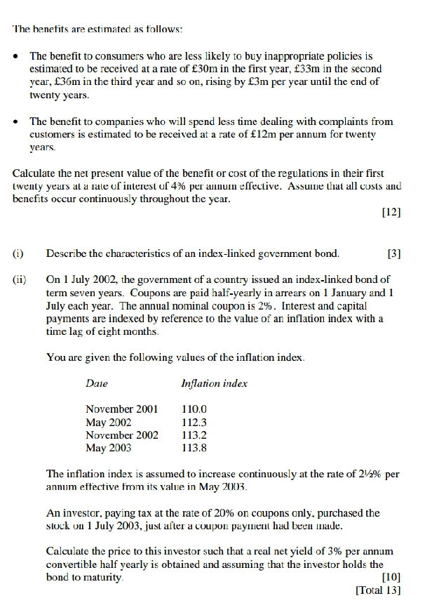 loan of (100,000 to purchase a house on 1 January 1980. The