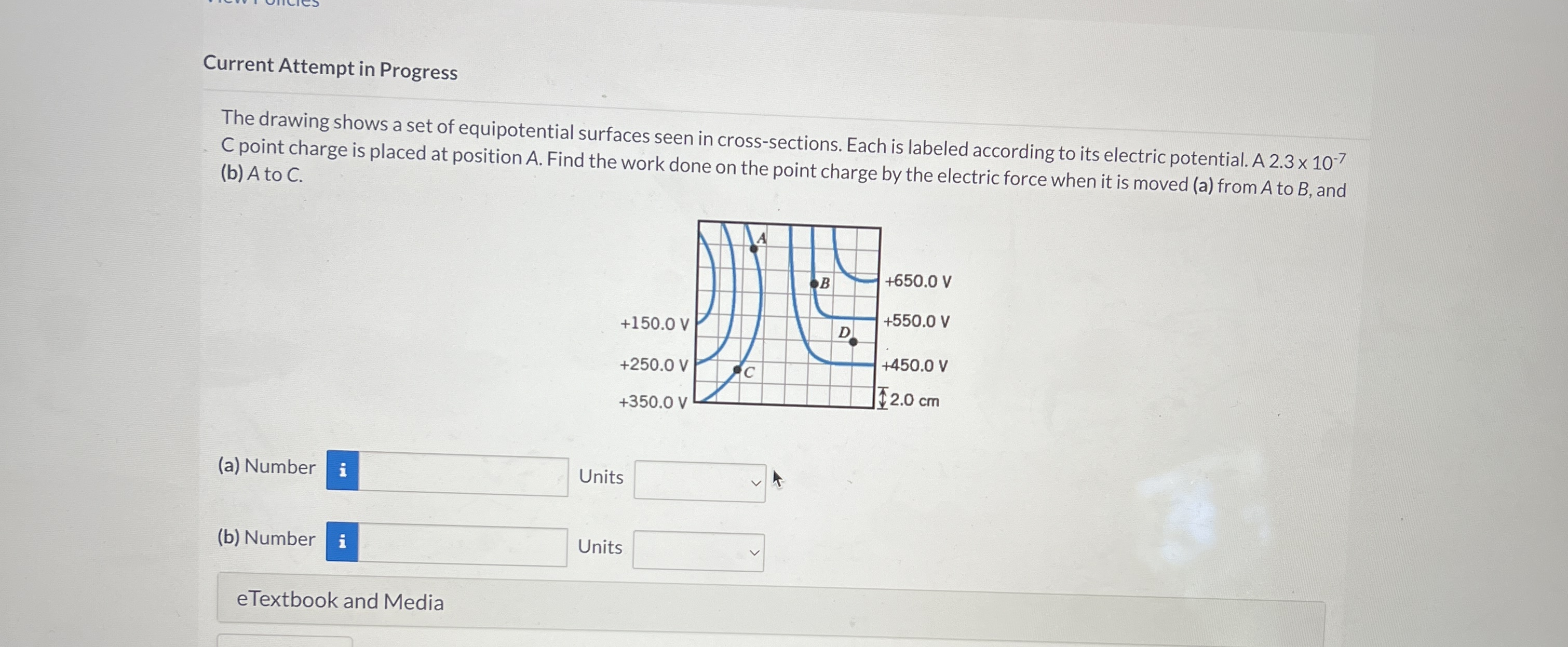 at x1 = +3.00 cm and the other (q2 = -20.3 /C)