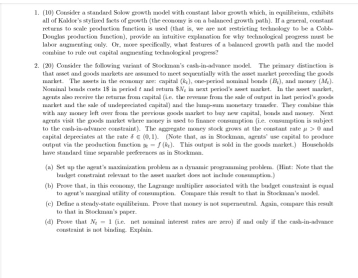to 1. Each household wants to maximize life-time discounted utility U(a)Fo) =