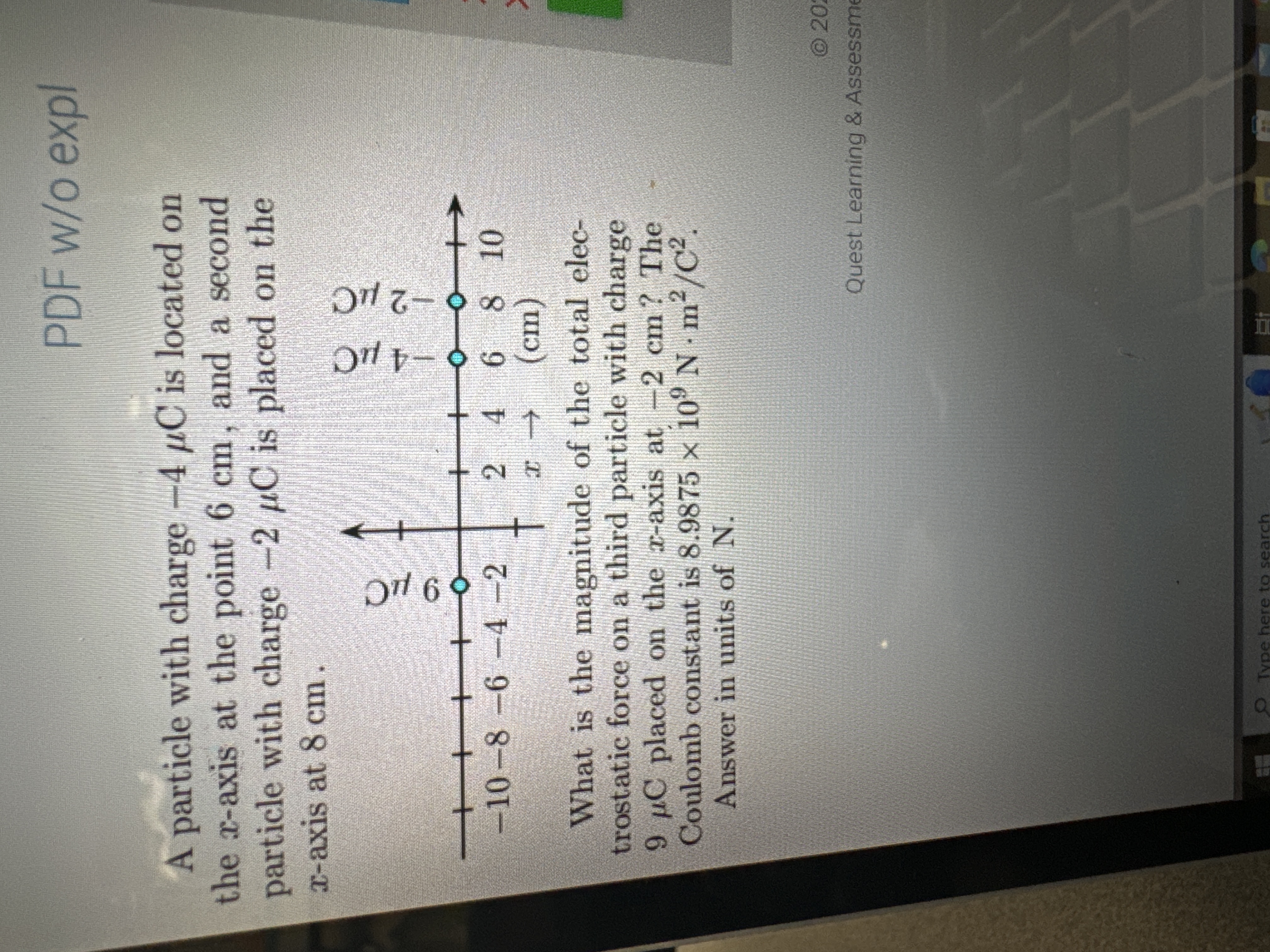 PDF w/o expl A particle with charge -4 /C is located