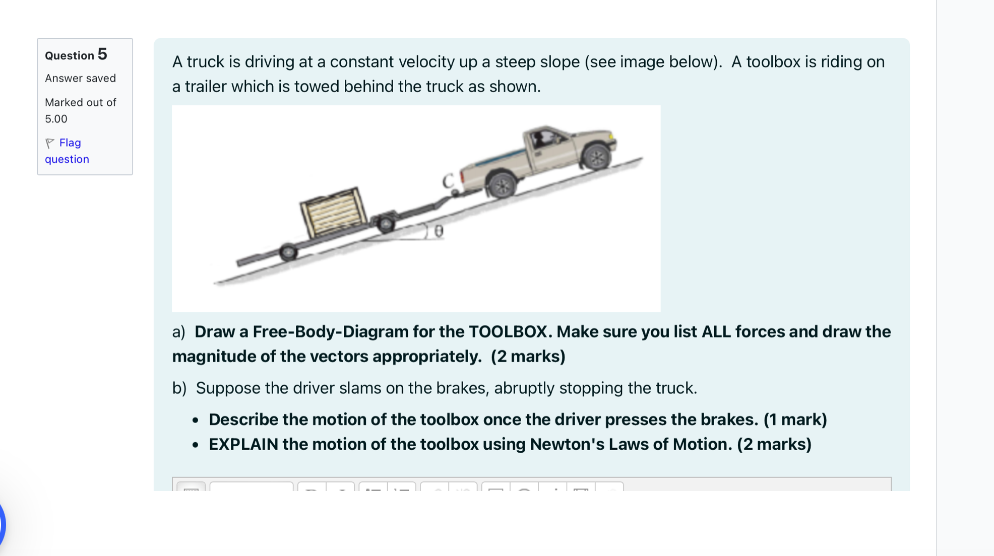 want you to help me describe A: Question 3 Consider now the