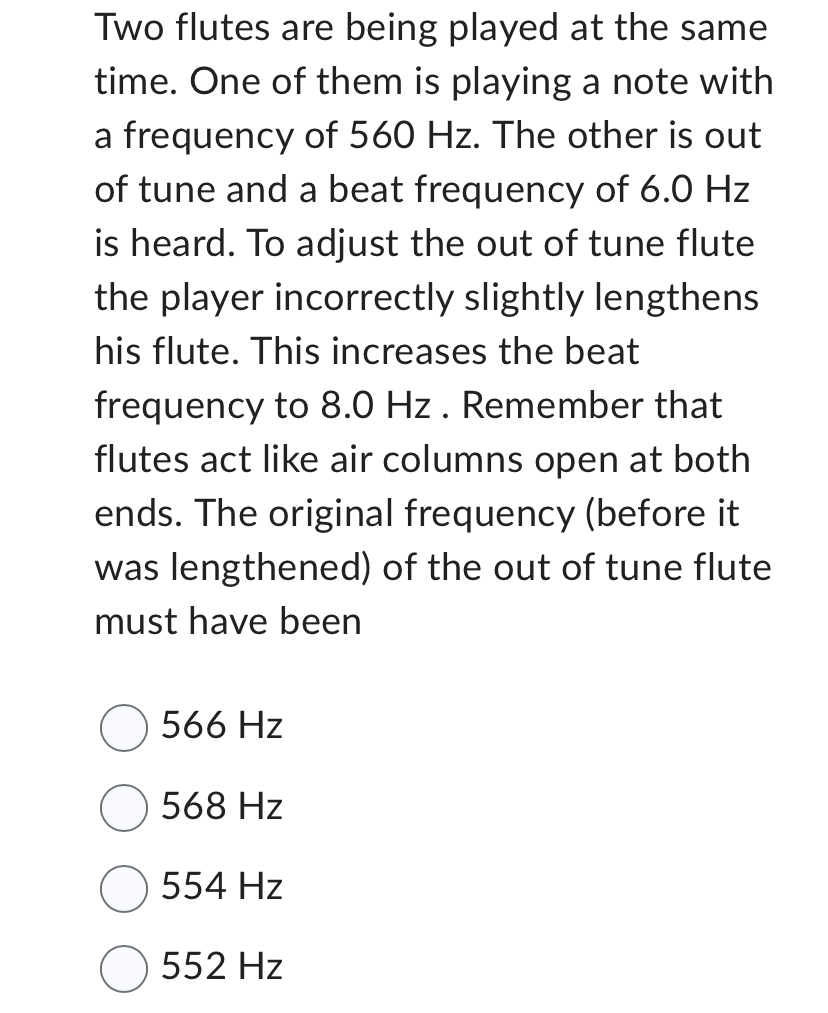 to show your work. An air column is open at both ends.