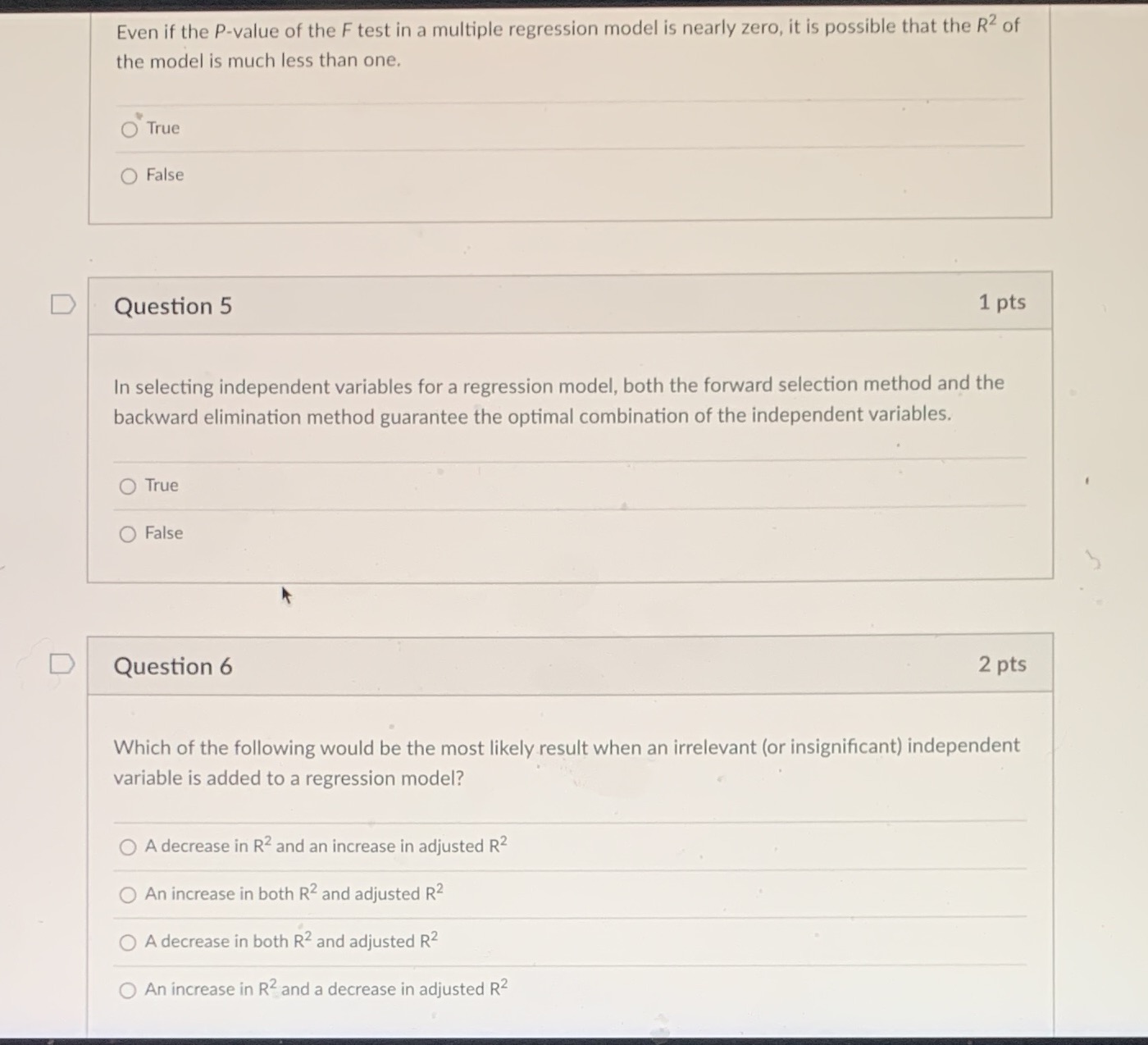 4,5,6 Please answer these three multiple choice questions Even if the P-value