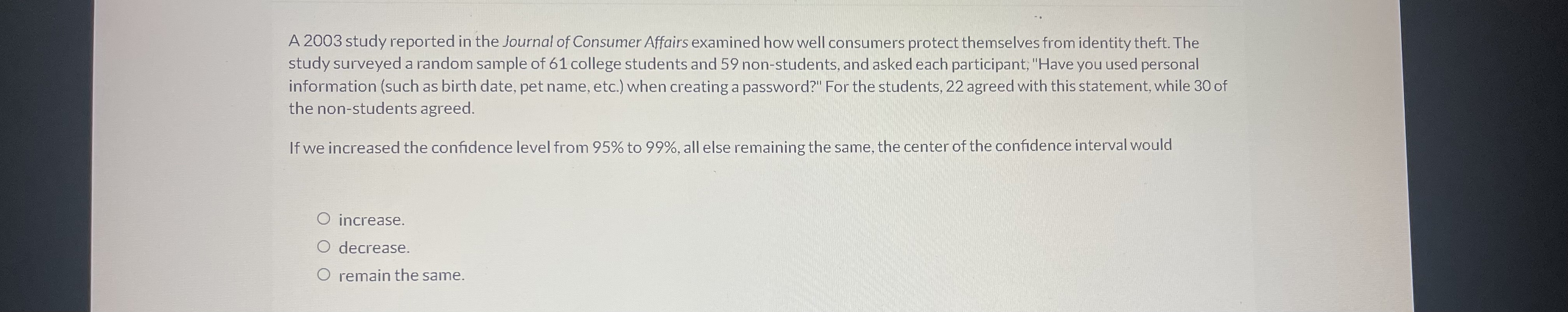 who would agree with the statement would differ from the long-run proportion