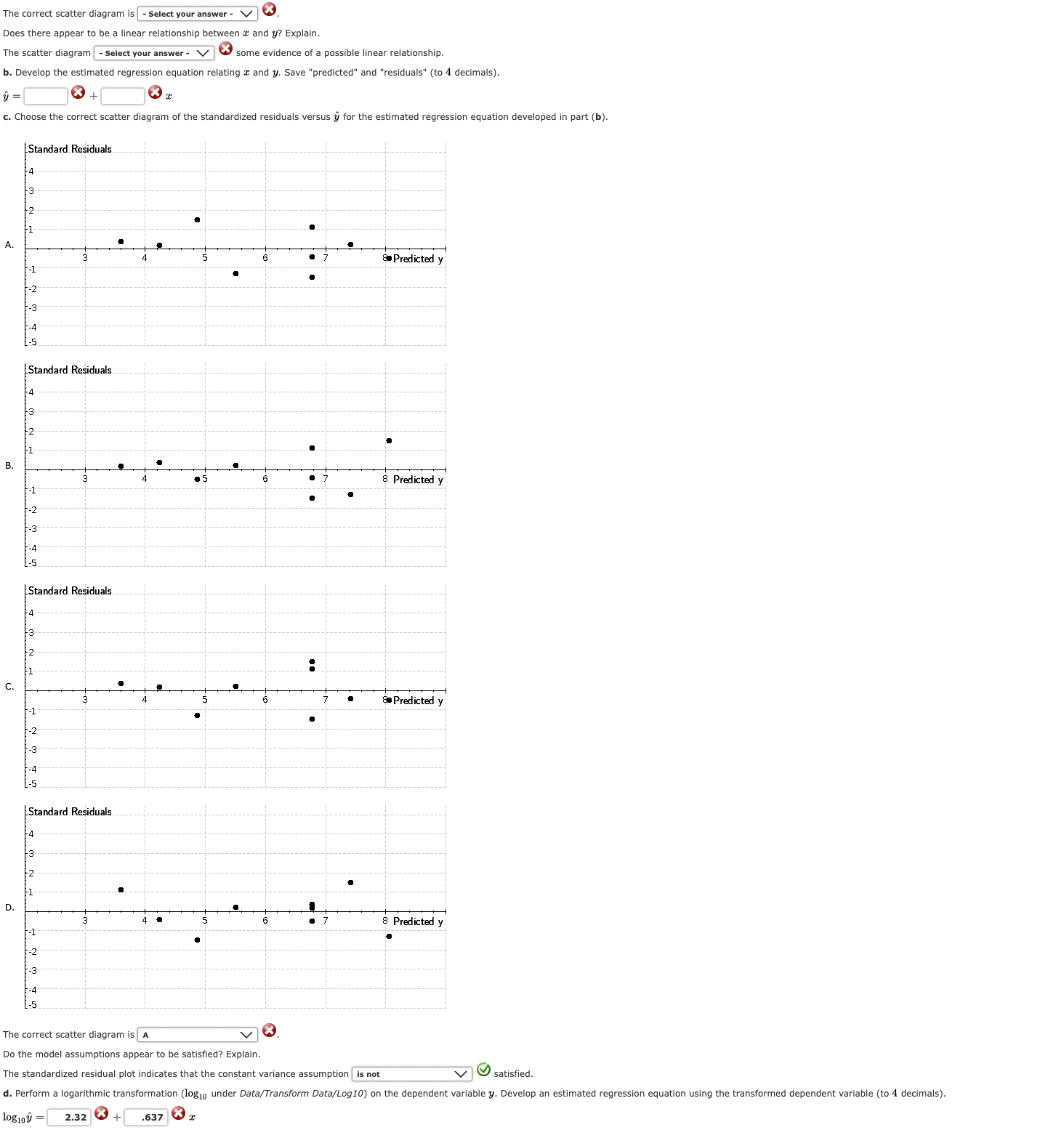File: data 16-03.:Is 11 a. Choose the correct scatter diagram with a: