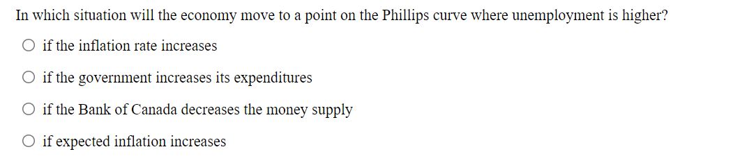 Please please answer! Thank you :) In which situation will the economy