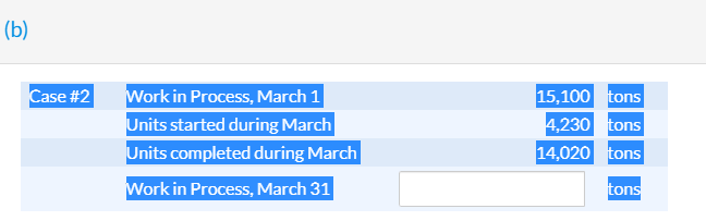 i would appreciate a steep by step (b) Case #2 Work in