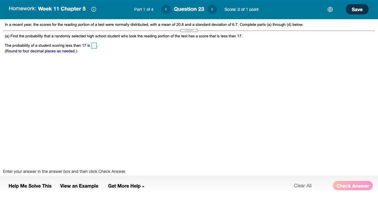 deviation 6 =5. Find 1119 indicated probability. P(x