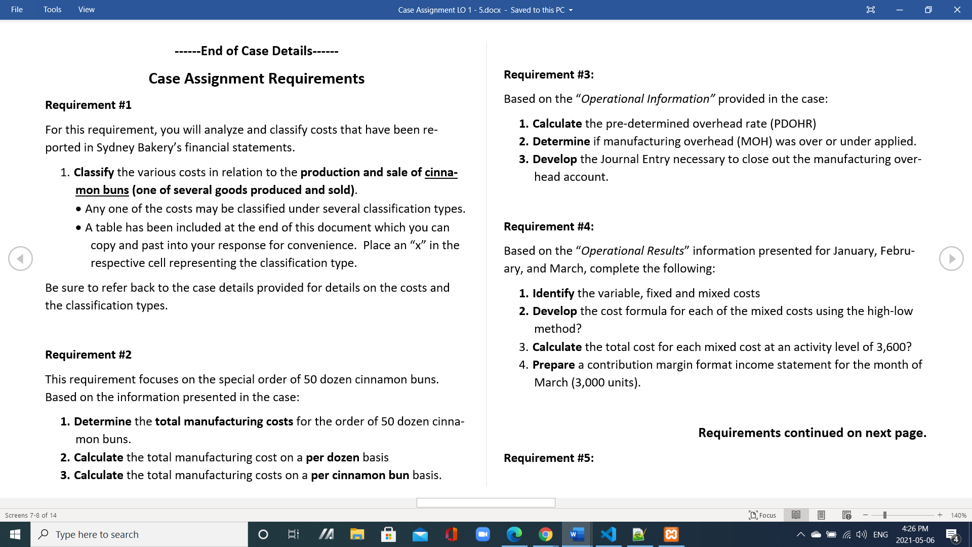 of SYDNEY'S BAKERY goods within a major city. Sydney is trying to