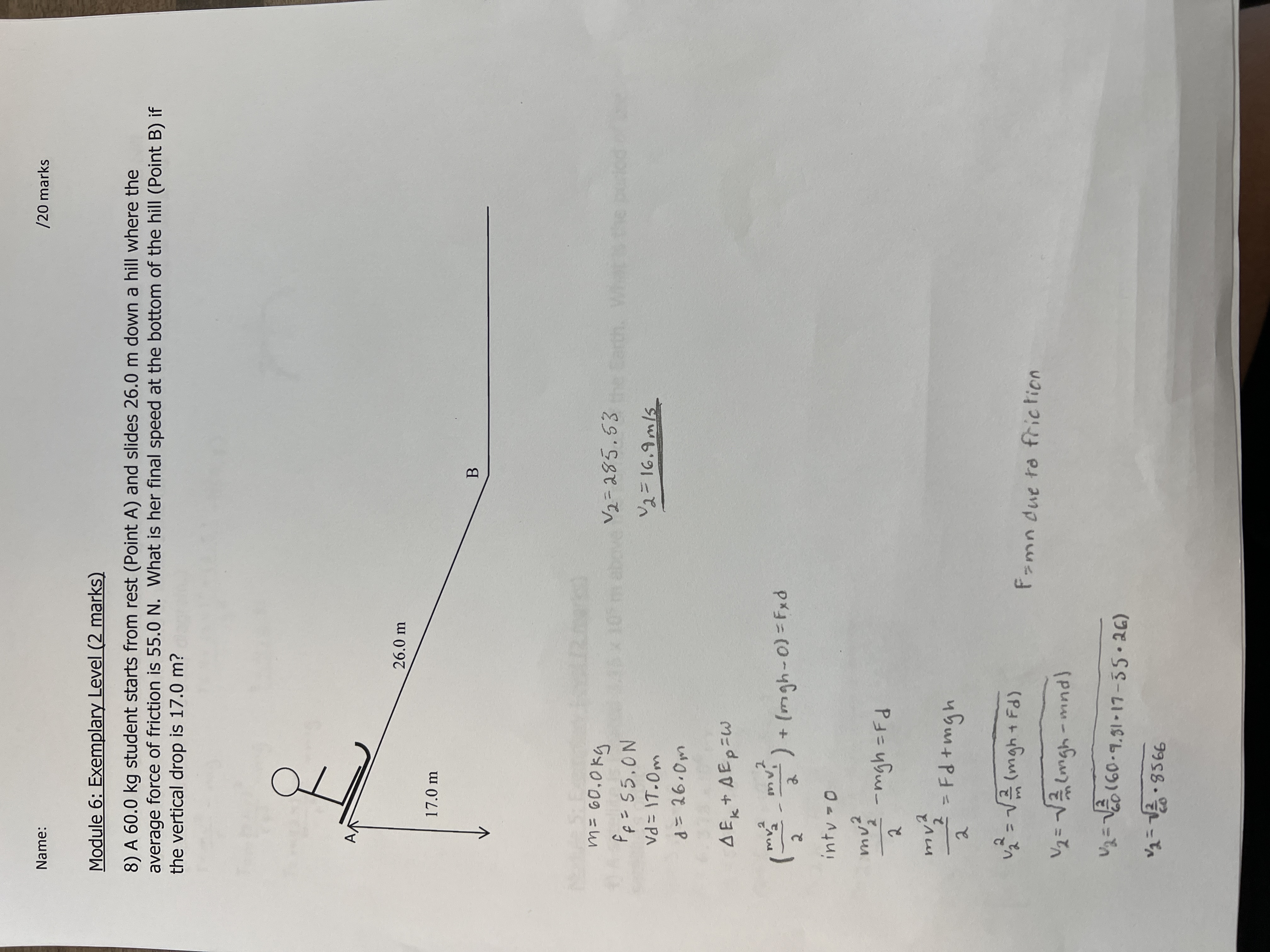  /20 marks Name: Module 6: Exemplary Level (2 marks) 8) A