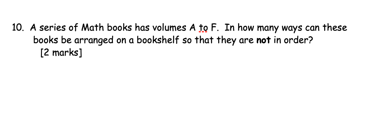 grade 12 data management permutations unithand written legible solutions preferred thanks! 10.