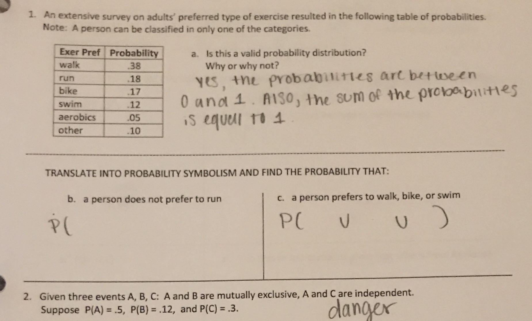 Please help with b and c. 1. An extensive survey on adults'