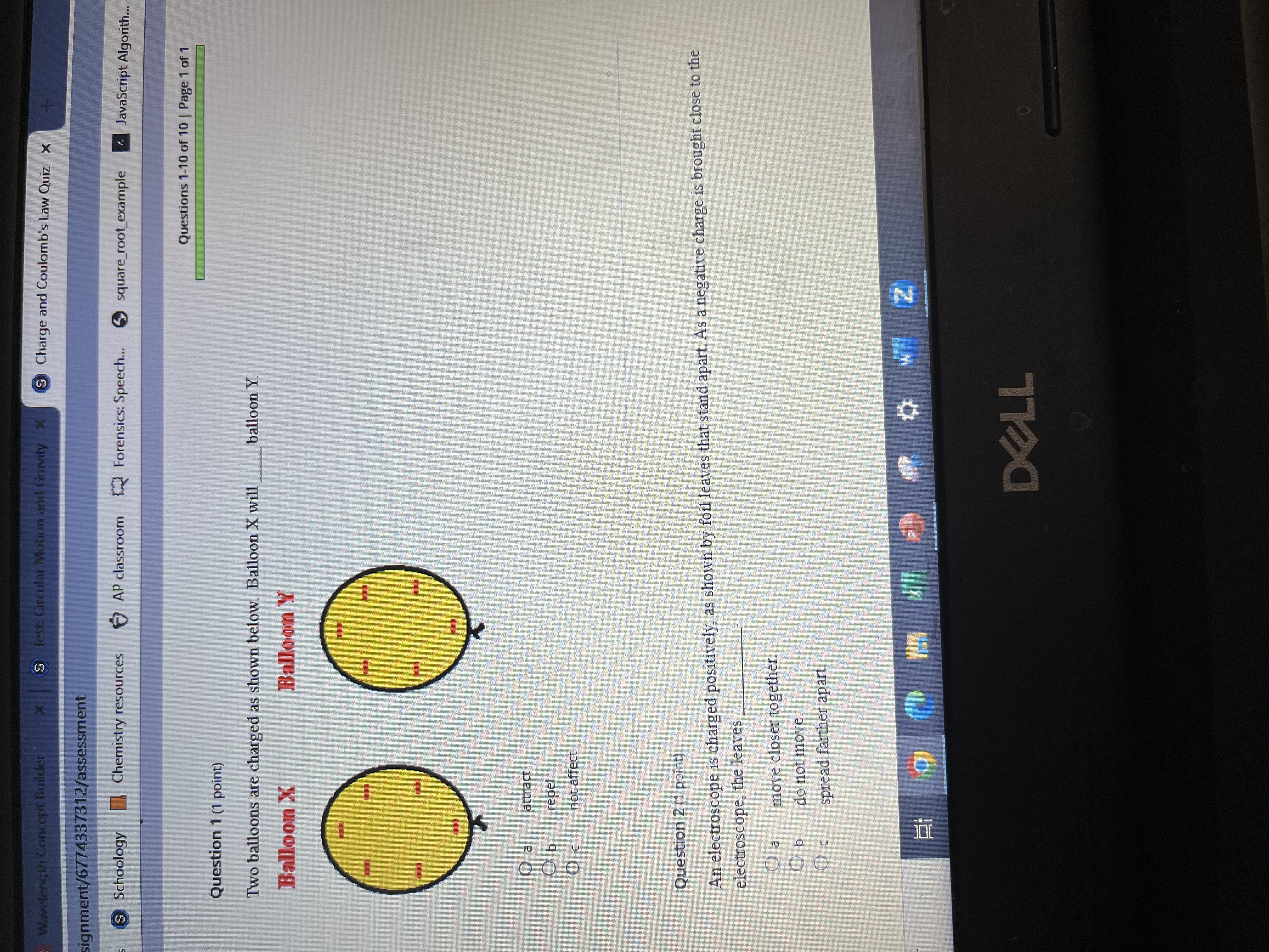  Wavelength Concept Builder 3 Test: Circular Motion and Gravity * Charge