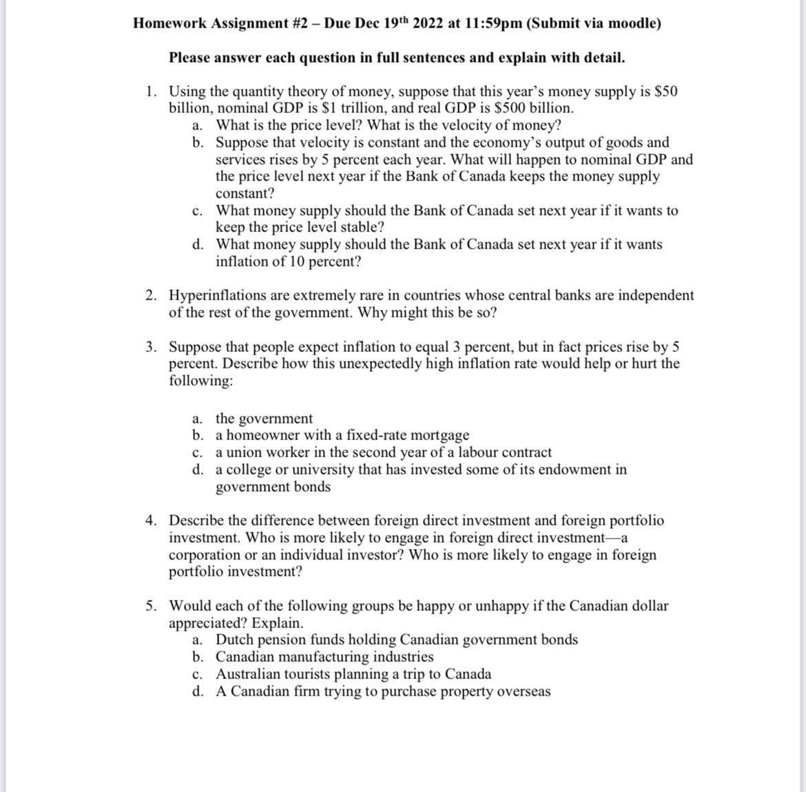  Homework Assignment #2 Due Dec 19'\" 2022 at 11:59pm (Submit via