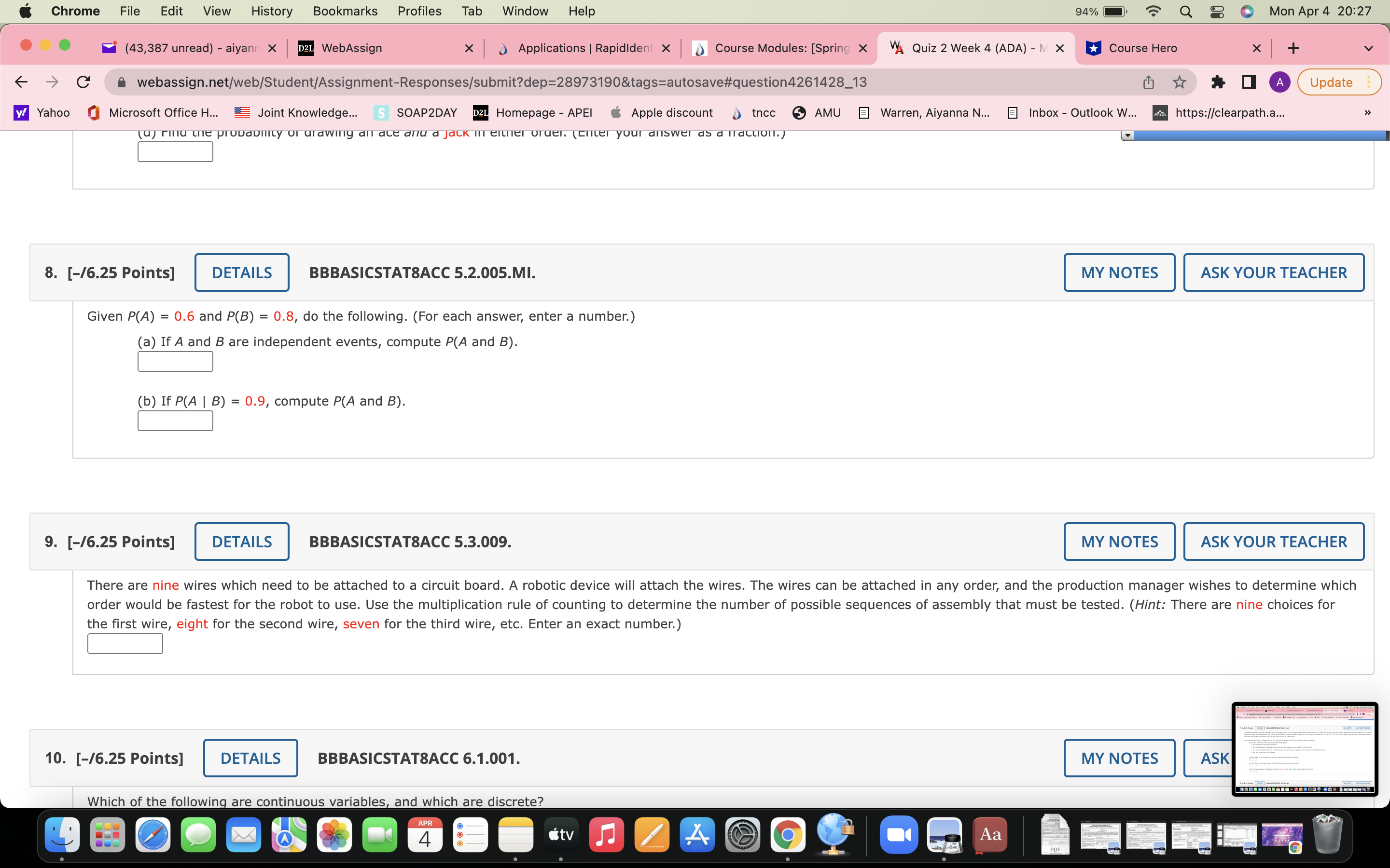  Chrome File Edit View History Bookmarks Profiles Tab Window Help 94%