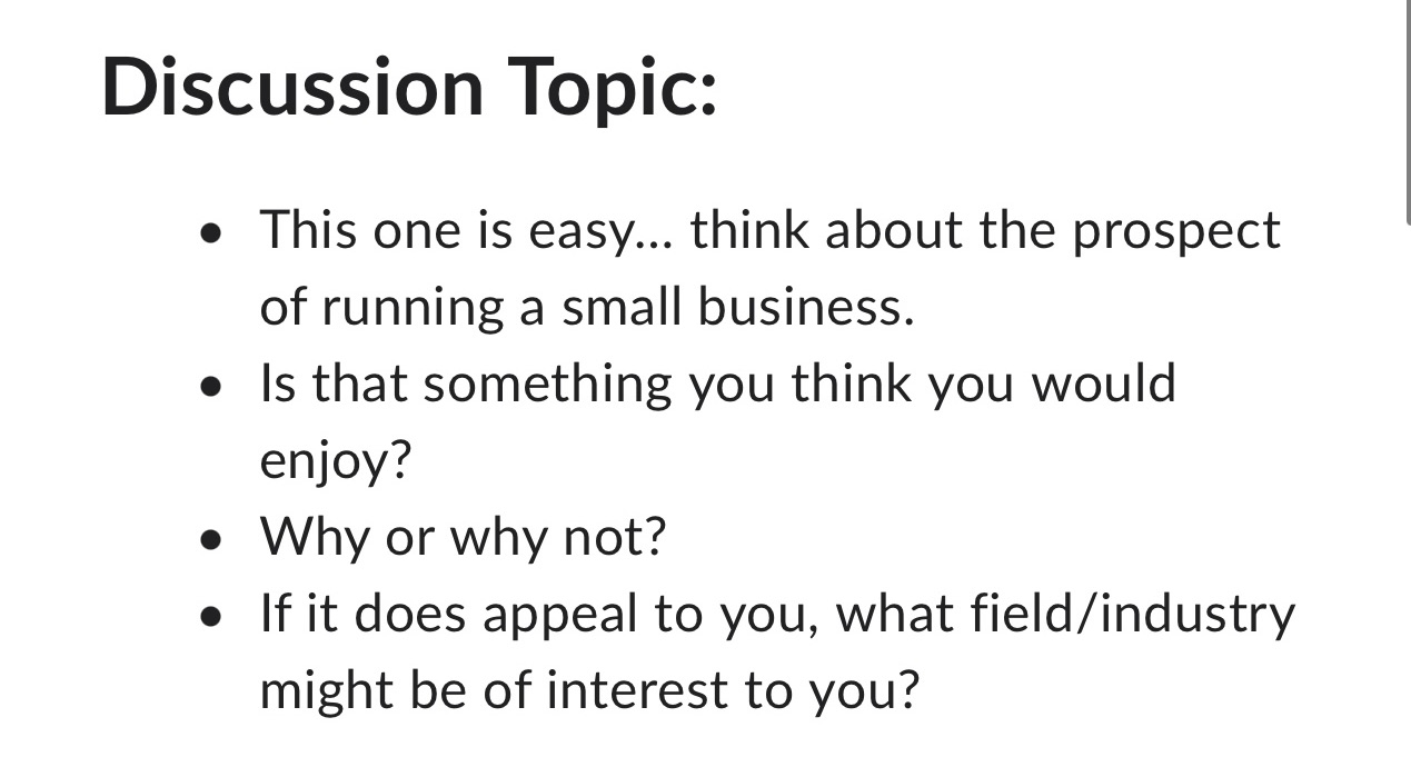 Discussion Topic: 0 This one is easy... think about the prospect