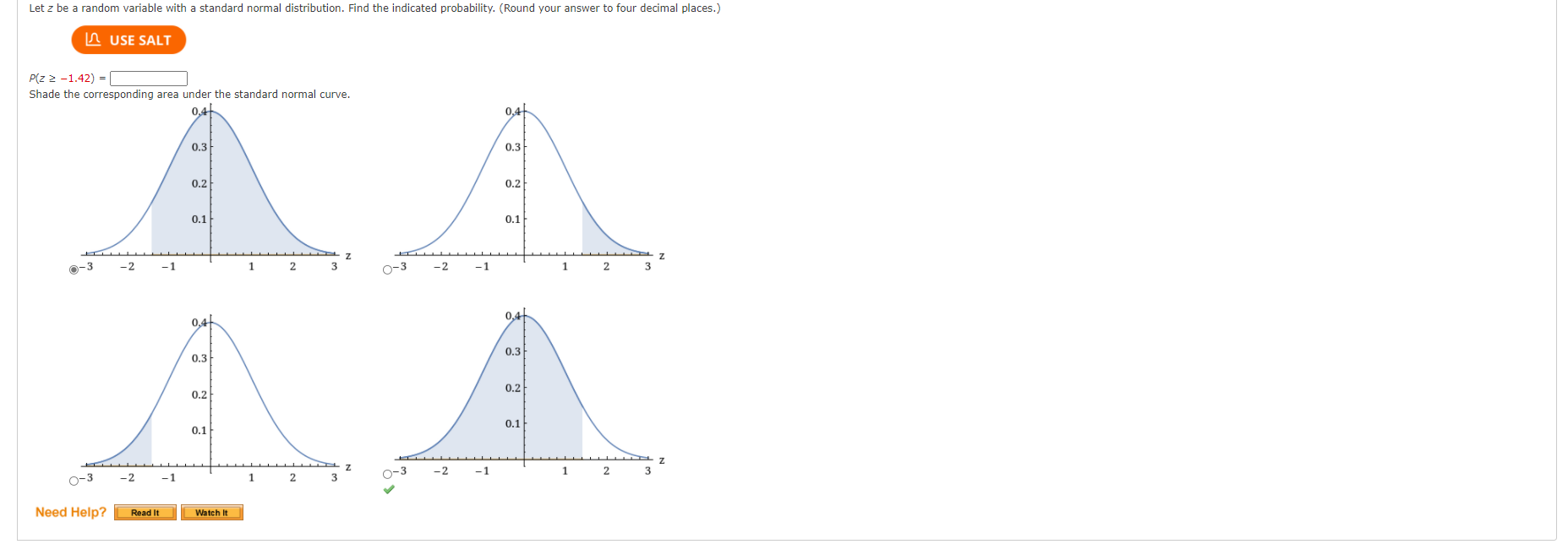 distribution. Find the indicated probability. (Round your answer to four decimal places.)