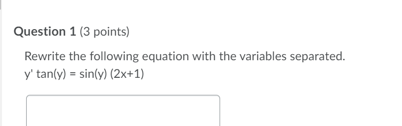 Differential Equations and Their Applications assignment. only 6 questions. Question 1 (3