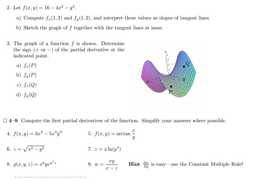 Please help me with these questions with an explanation! 2. Let f(x,