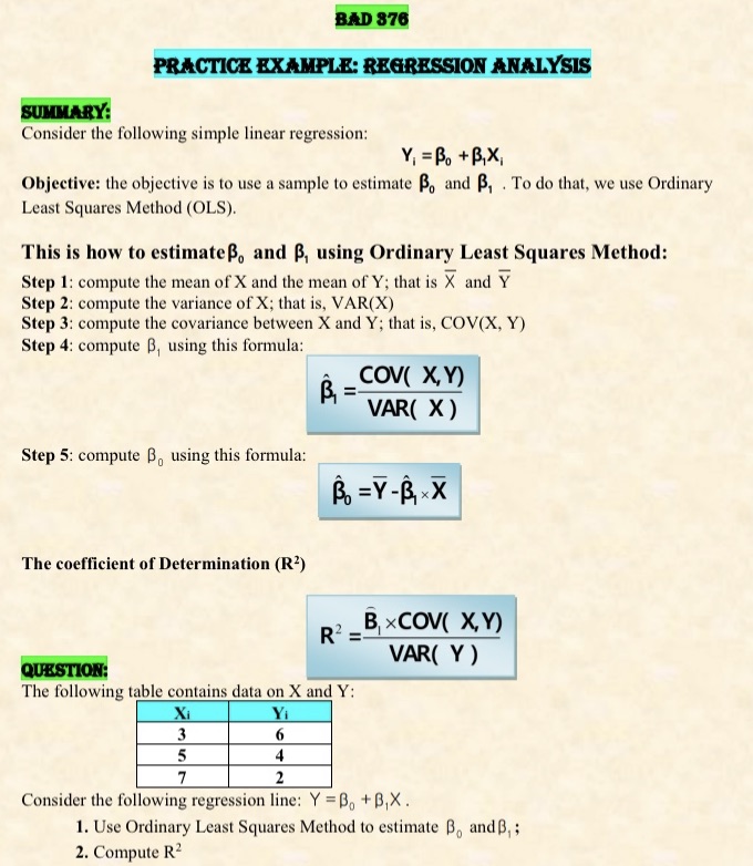 i Consider the following simple linear regression: III{Fl = e "'