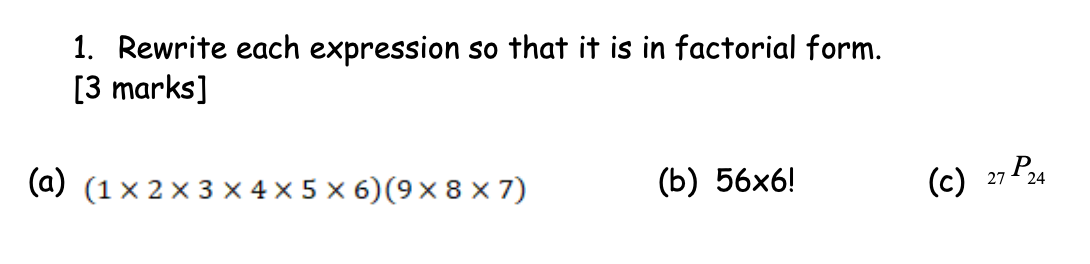 for grade 12 data management permutations unit hand written legible solutions preferred.