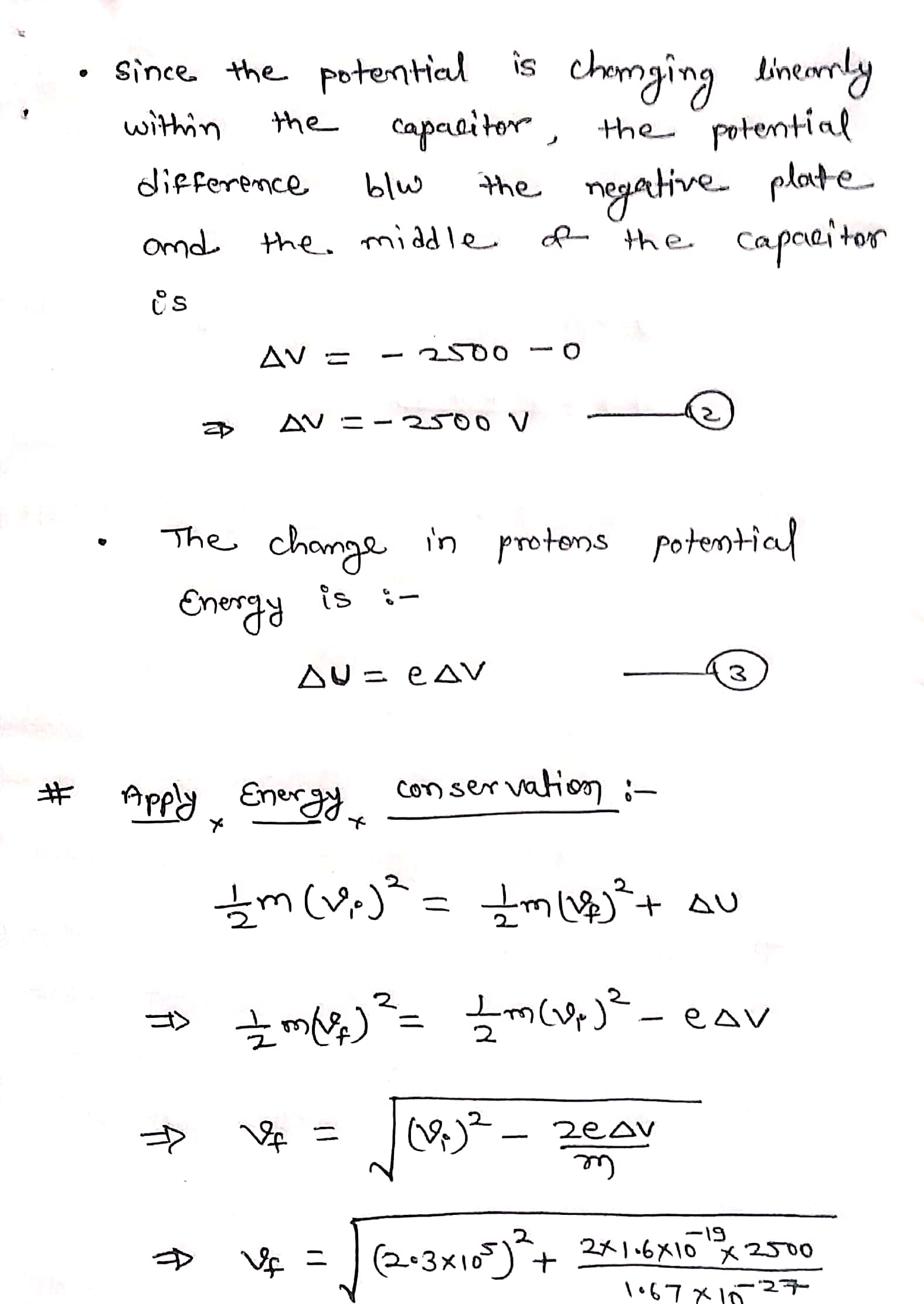 of What is the impact speed of the proton? 2.3x105 m/s as