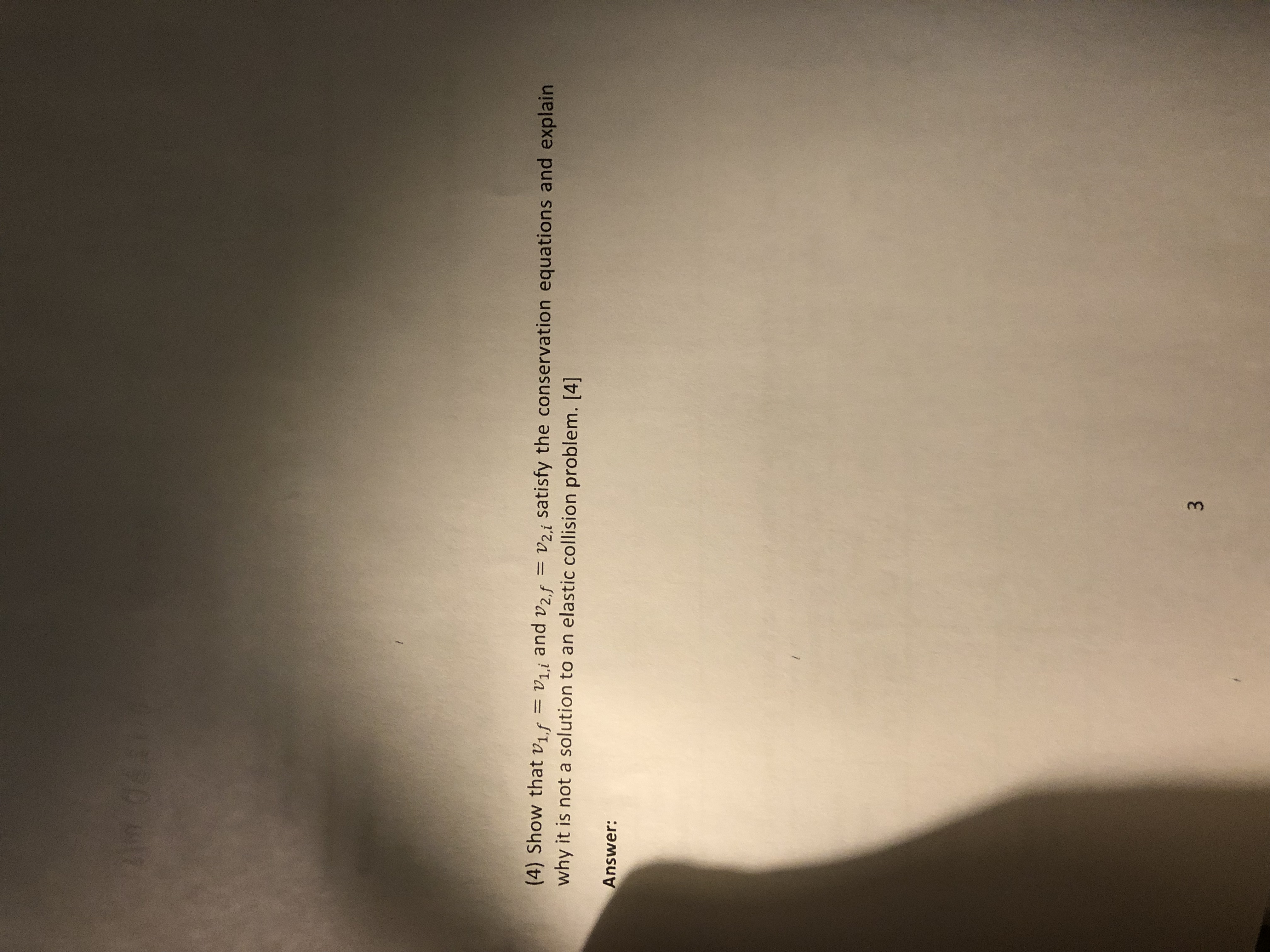 measured values. (Express answers to 3 sig. figs.) [8] Collision predicted v2,f