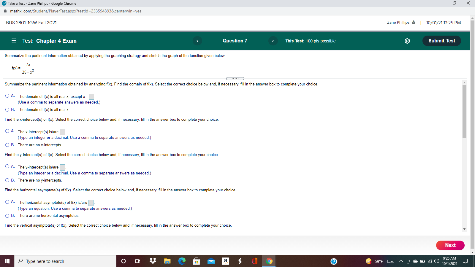 Can you pleas solve this question #7? Take a Test - Zane