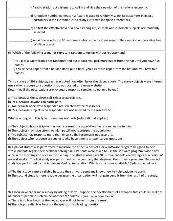 Car color. Categorical / Quantitative- Continuous/ Quantitative-Discrete b) Number on jerseys uniform.