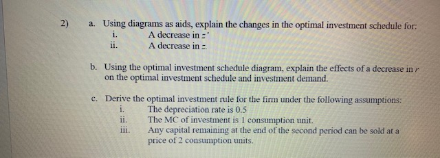 I am confused on this question. 2) a. Using diagrams as aids,
