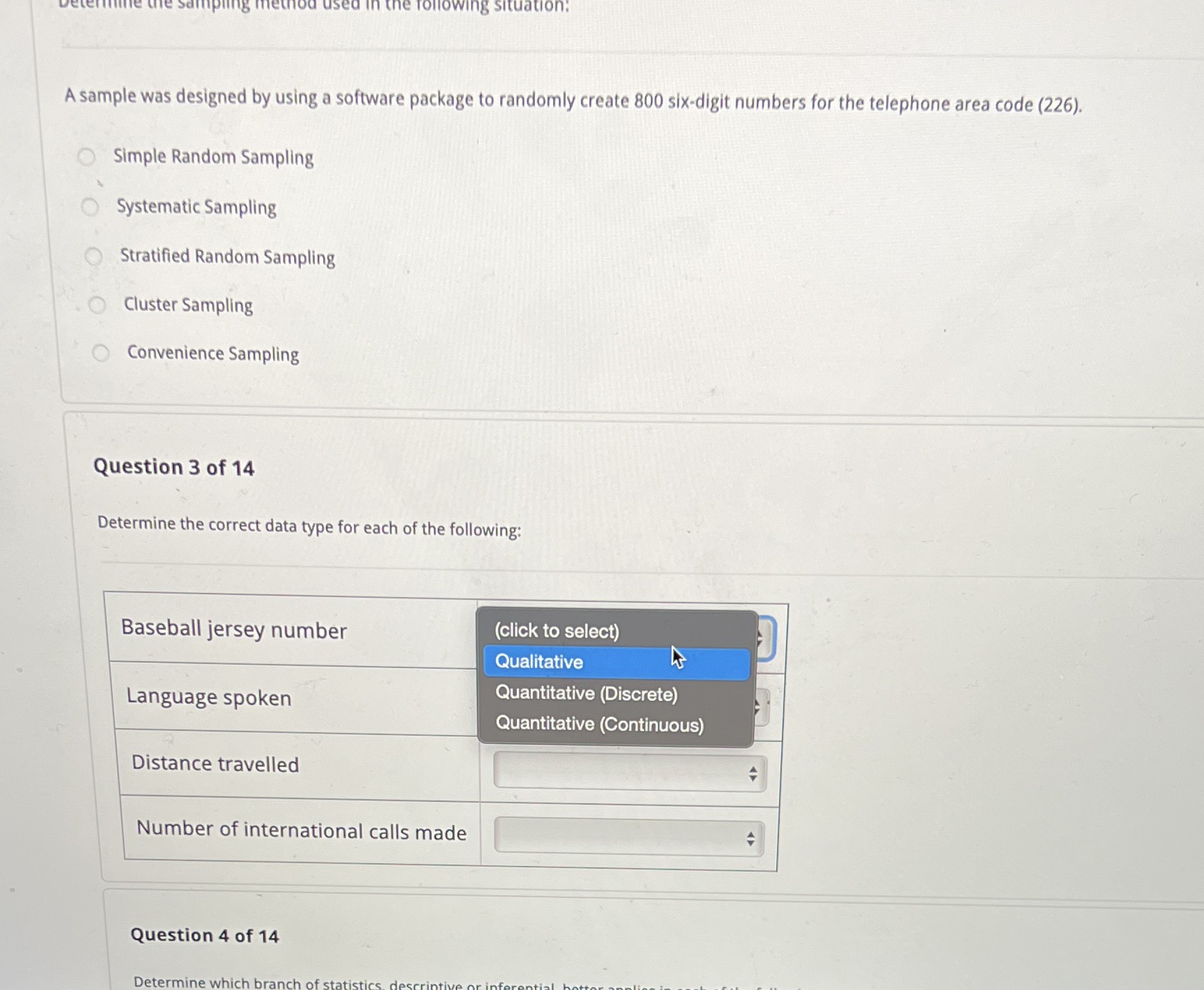  A sample was designed by using a software package to randomly